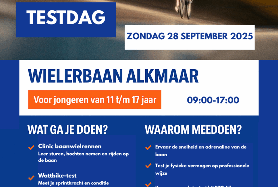 Breedtesport Testdag Baanwielrennen